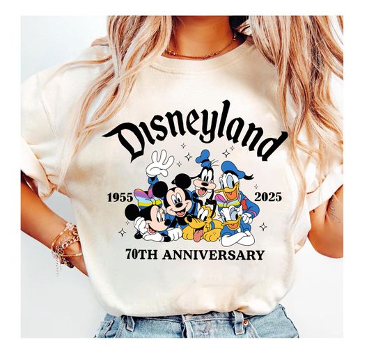 Discover Disneyyland 70th Anniversary Shirt, Castle Platinum Celebration 1955-2025 Shirt