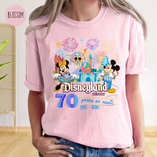 Discover Happy 70th Anniversary 5 Shirt, 70 Years Of Magic Castle Shirt, Family Vacation 2025 Shirt