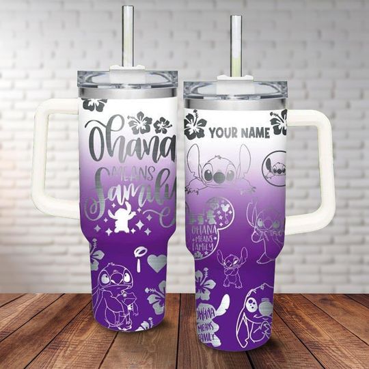 Discover Custom Stitchh Ohana Mean Family Laser Engraved Tumbler 40oz, Disneyyy Stitchh Insulated Tumbler, Lilo And Stitchh Coffee Cup, Stitchh Lovers