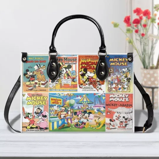 Discover Mickeyy mouse Leather Handbag, Women Handbag, Disneyyy Leather Handbag