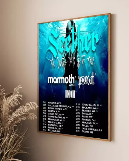 Discover Seether The Surface Seems So Far Tour 2025 Dates List Home Decor Poster