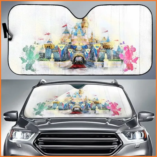 Discover Car Sunshade Disneyyy Castles Auto Sun Shade Insulated Sunshade