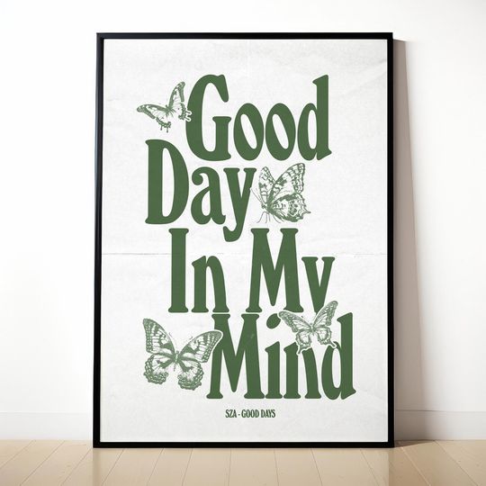 Discover SZA Good Days Lyric Poster
