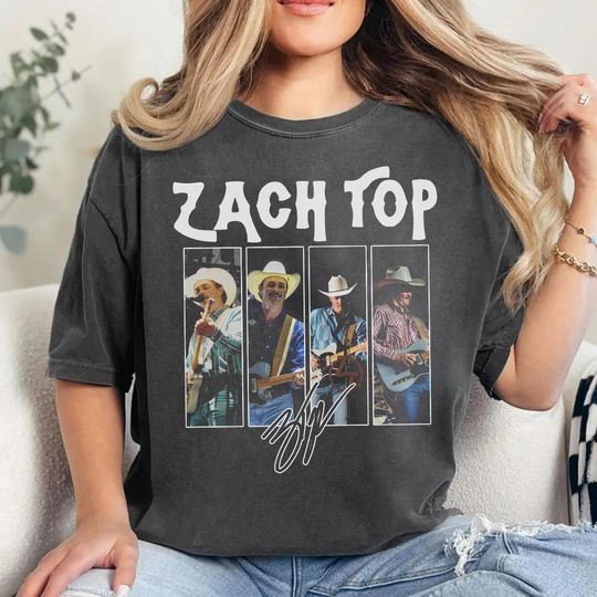 Discover Vintage Zach Top Country Music Festival 2025 Bootleg Rap Shirt,Music Gifts For Her