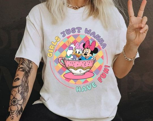Discover Disneyyy Minniee Daisy Matching Shirt, Girls Just Wanna Have Fun T-shirt