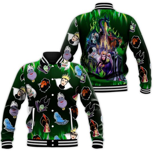 Discover Christmas Gift, Villains Baseball Jacket, Mal*eficent Baseball Jacket