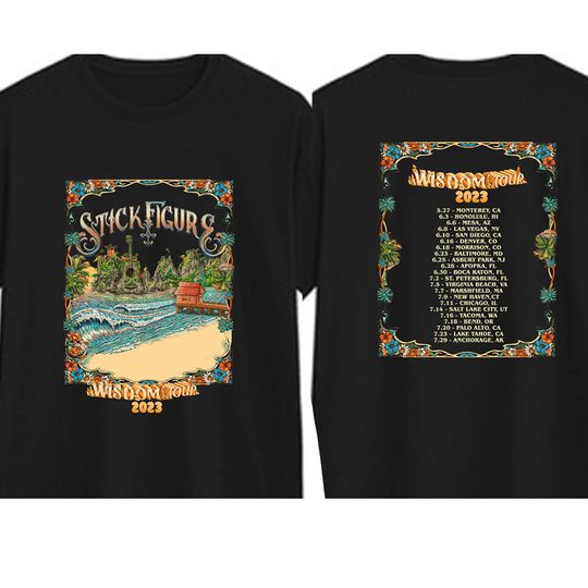 Discover Stick Figure -2023 Wisdom Summer' Tour T-shirt Double Sided