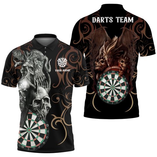 Discover Dart pattern 3D print men's polo shirt casual fashion short sleeved Polo Shirt
