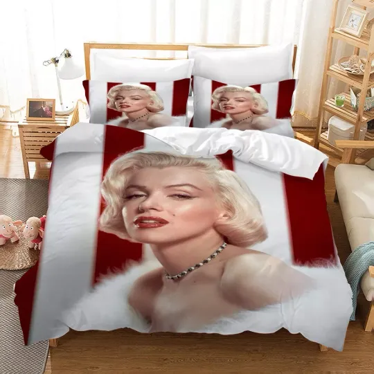 Discover 3D Marilyn Monroe Quilt Cover Set Duvet Cover Bedding Pillowcases