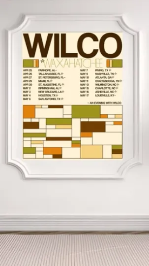 Discover Wilco Poster, Glossy Music Tour Date 2025 Poster