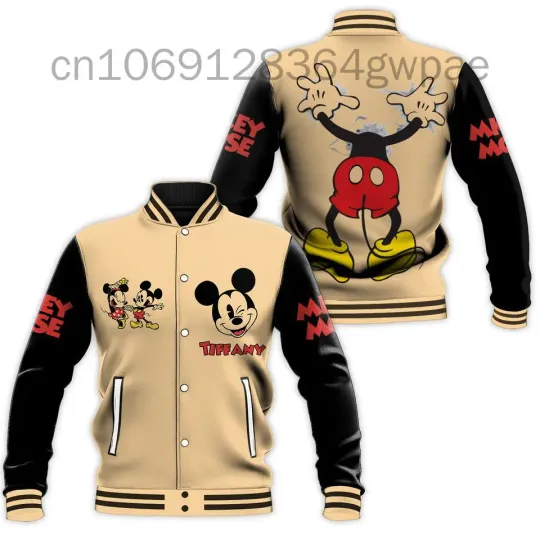 Discover Disneyyy Mickeyy Baseball Jacket
