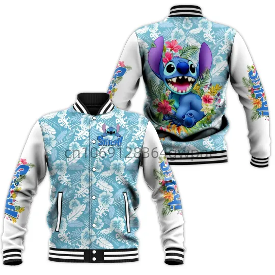 Discover Disneyyy Stitchh Baseball Jacket