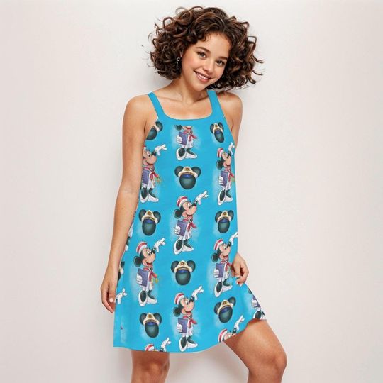 Discover Disneyyy Cruise Cami Dress , Nautical Dress , Mickeyy & Minniee Sleeveless Dress