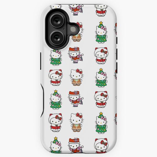 Discover Christmas kitty pack iPhone Case