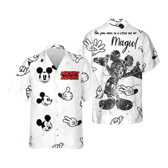 Discover Little Of Magic Mickeyy mouse Button Up Hawaiian Shirt Disneyyy Gifts