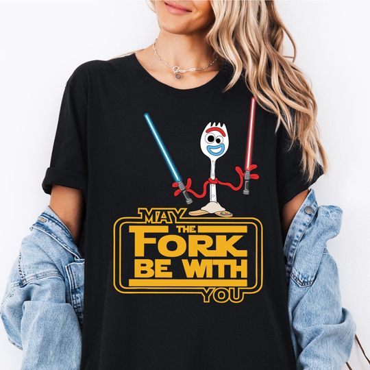 Discover Disneyyy Forky May The Fork Be With You Shirt, toy stories Forky Shirt