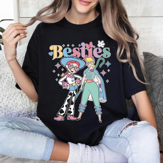 Discover Disneyyy Bo Peep And Jessie Shirt, toy stories Besties Best Friends Tshirt