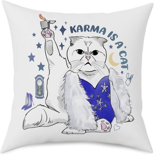 Discover Cat Gifts for Cat Lovers Cute Cat Throw Pillow
