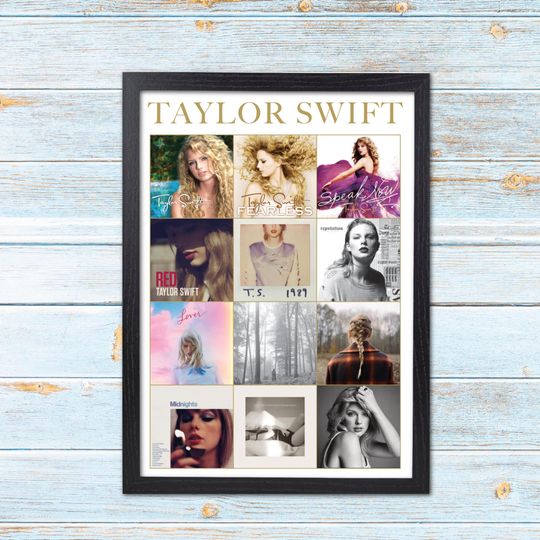 Discover Taylorr Swifts Album Cover Music Poster