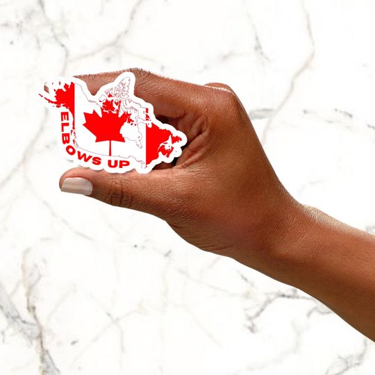 Discover Elbows Up Sticker, Canadian Pride Decal, Stand Strong Vinyl Sticker, Canadian Flag