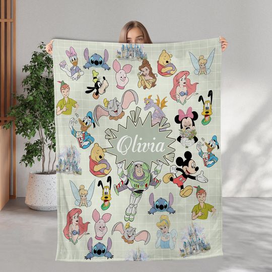 Discover Personalized Disneyyy Mickeyy And Friends Stitchh Pooh Blanket