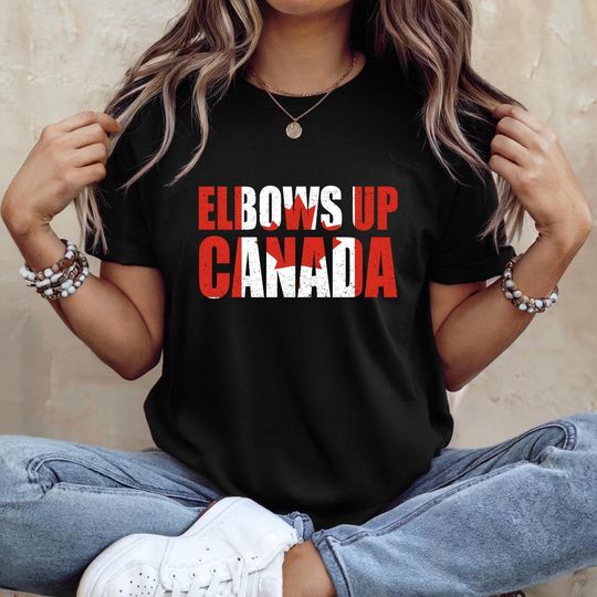 Discover Elbows Up Canada Shirt, Proud Canadian Culture Tee, True North Strong and Free