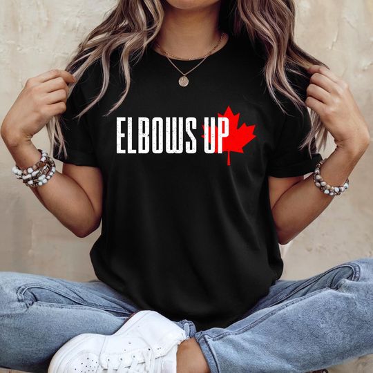 Discover Elbows Up Canada Shirt, Proud Canadian Culture Tee, True North Strong and Free