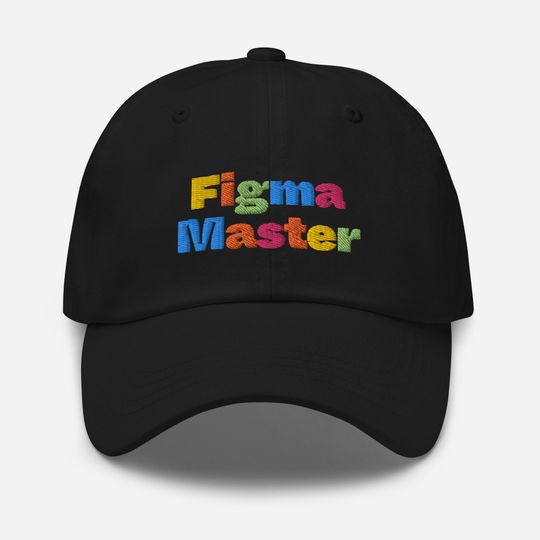 Discover Figma Master Embroidered Cap | Gift Idea for Product Designers, UIUX Designer, Geeks, Advocate