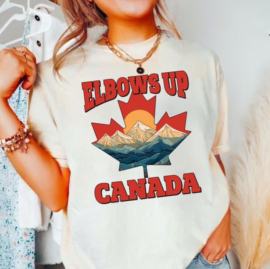 Discover Elbows Up Canada Maple Leaf Shirt, Proud Canadian Strong Canada Shirt