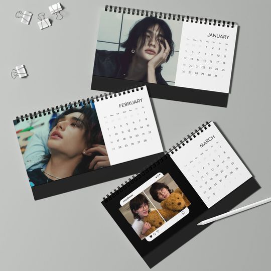 Discover Hyunjin Stray Kids Desk Calendar 2025, Hyunjin Kpop Stray Kids Calendar