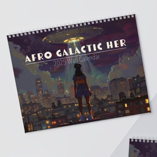 Discover Afro Galactic Her 2025 Wall Calendar, Sci Fi Theme