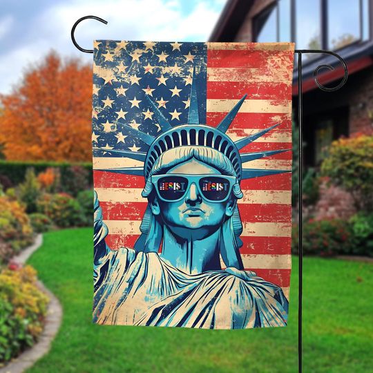 Discover Statue of Liberty Resist Fascism Flag, Patriotic Protest Flag