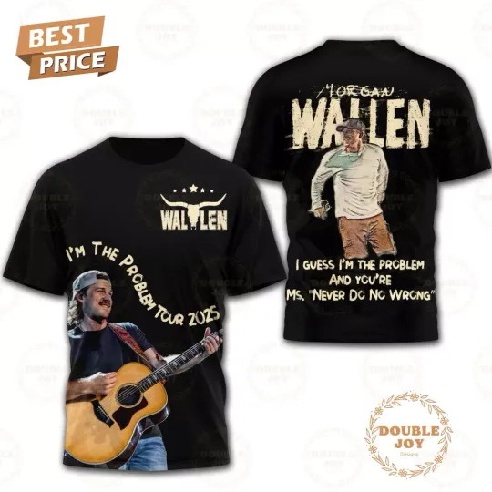 Discover 3D Wallen Western I’m The Problem Tour 2025 T-Shirt Gift for Fans
