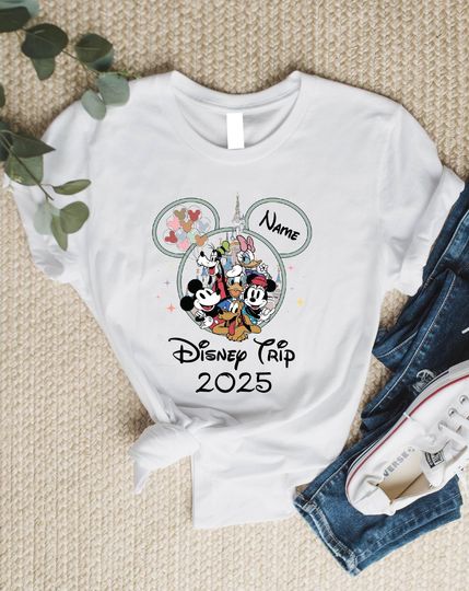 Discover Custom Disneyyy Trip 2025 Shirt, Disneyyy Family Vacation, Personalized Family Disneyyy