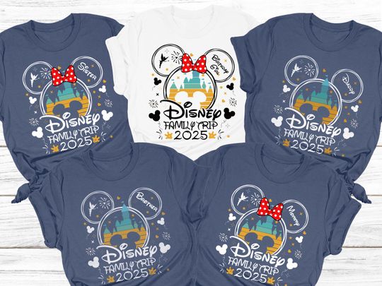 Discover Disneyyworld Family Trip 2025 Shirts, Disneyyy Family Vacation Shirts