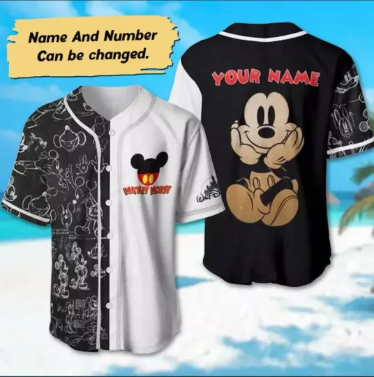 Discover Custom Mickeyy mouse 3D Baseball Jersey Shirt