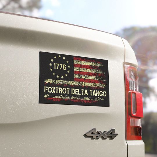 Discover FOXTROT-DELTA-TANGO Anti-Trump Car Magnet
