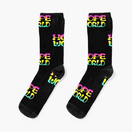 Discover Hope World J-Hope Kpop Rainbow Color Design Socks, Gifts for Fan