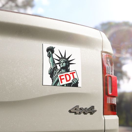 Discover Anti-Trump Bumper Sticker/Car Magnet,FDT Resist Sticker,Statue of Liberty Protest Decals,Political Magnet,Liberal Activist Car Magnets