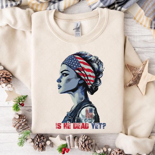 Discover Is He Dead Yet Messy Hair Bun Anti Trump Shirt, Subtle Fck Trump Shirt