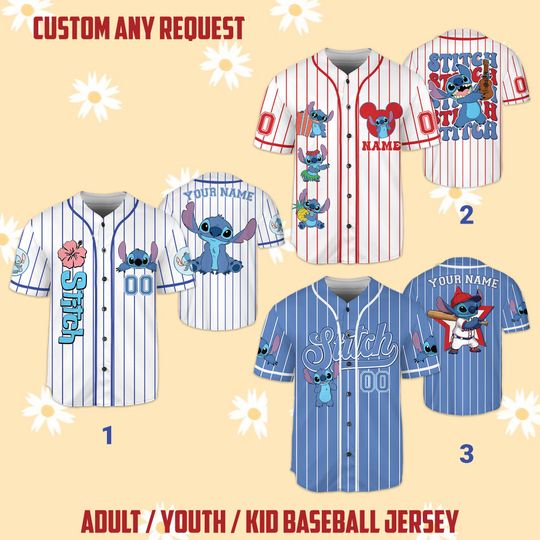 Discover Personalized Stitchh Collection Baseball Jersey, Stitchh Baseball Jersey Kids, Youth, Adult