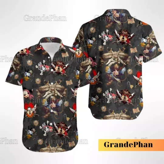 Discover Pirates Mickeyy And Friends 3D HAWAII SHIRT US Size