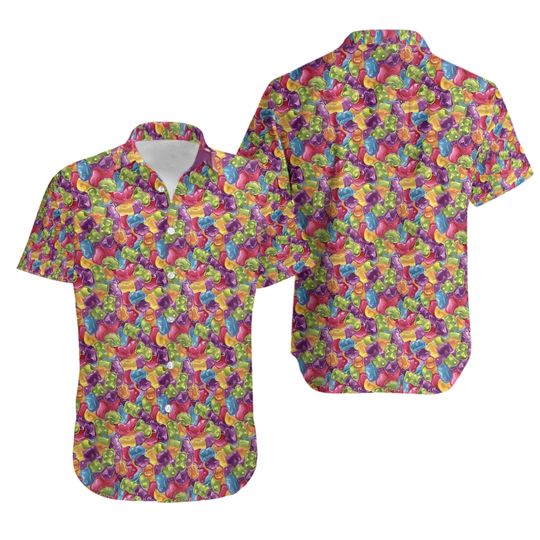 Discover Rainbow Gummy Jelly Candy Hawaiian Shirt - Unisex