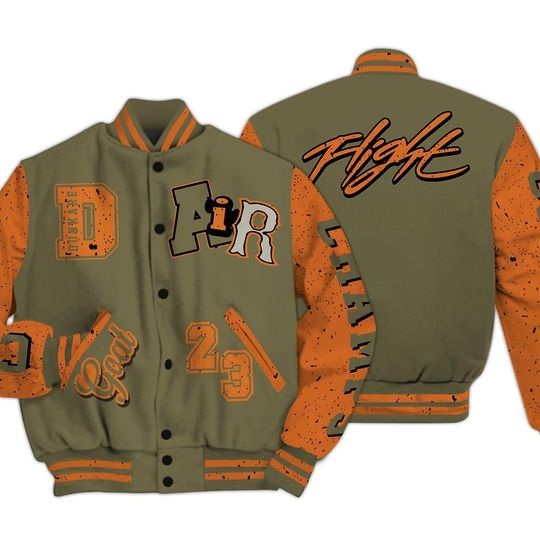 Discover Olive 5s Shirt Varsity Jacket, AIR Number 23 GOAT Baseball Varsity Jacket Unisex Outfit