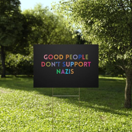 Discover Nazi Yard Sign | Resist Flag | Protest Sign for Activists | Anti-Nazi Yard Sign | Anti-Fascism Flags | Anti-Nazi Protest Signs Outdoor Decor