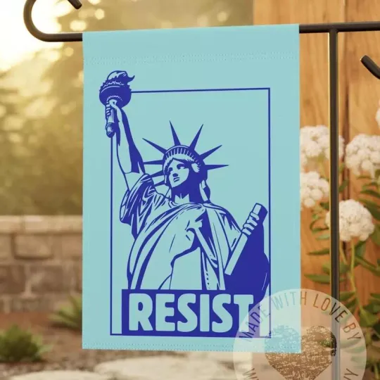 Discover Resist Flag Anti-Trump Garden Flag, Democrat Leftist Anti-MAGA LGBTQ Rights Flag