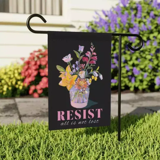 Discover Resist Subtle Anti Trump Garden Flag, Subtle Political Flower Spring Garden Sign