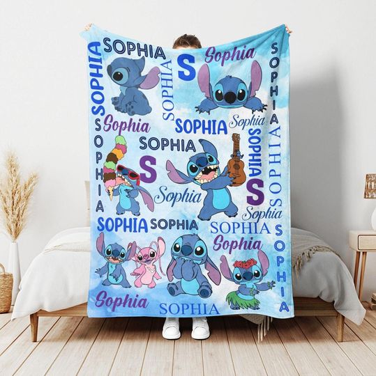 Discover Personalized Stitchh Blanket, Disneyyy Stitchh