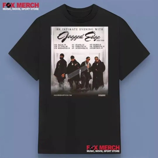 Discover An Intimate Evening With Jagged Edge Tour 2025 T-Shirt