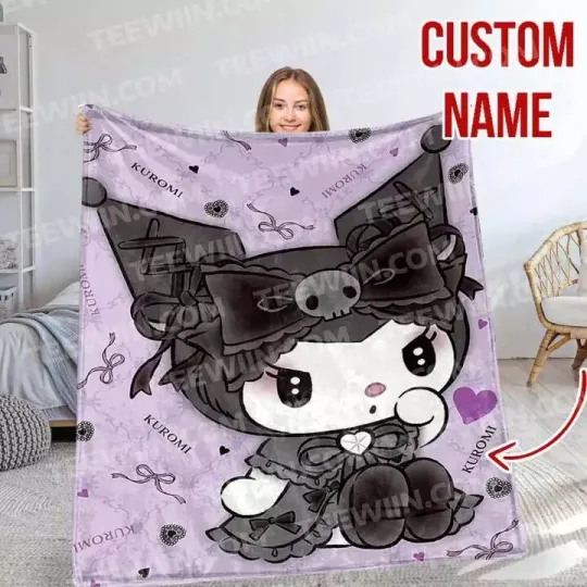 Discover Personalized Disneyyy kuromi Blanket, kuromi Custom Name Blanket